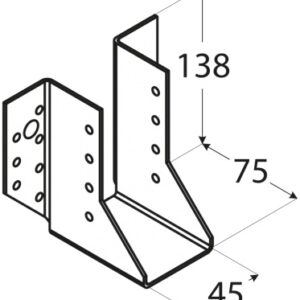 Balkdrager 45 x 138 mm WB9 (1/10) - Afbeelding 2